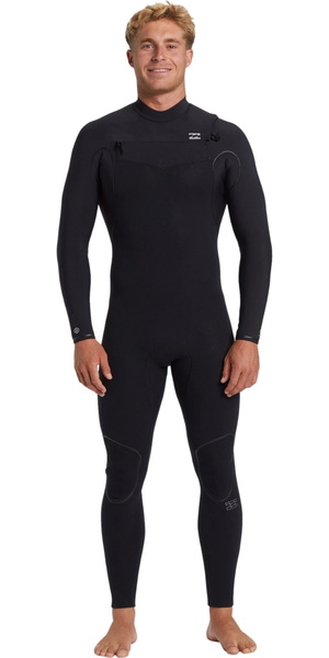 2026 Billabong Mens Furnace Natural 4/3mm Chest Zip Wetsuit ABYW100265 - Black